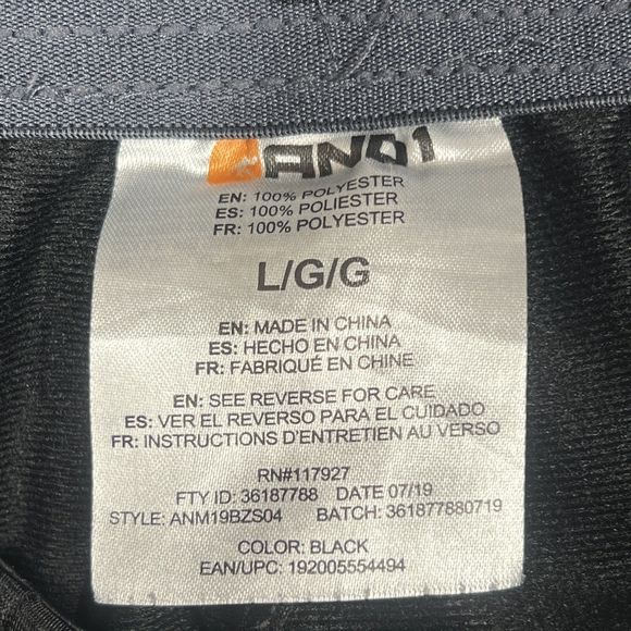 ANDI Pants Mens Large Black Athletic Drawstring Jogger Pockets Basketball Casual - Picture 3 of 13